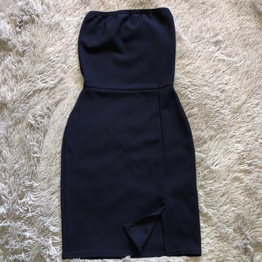Pretty Little Thing Navy Blue BodyCon Dress,